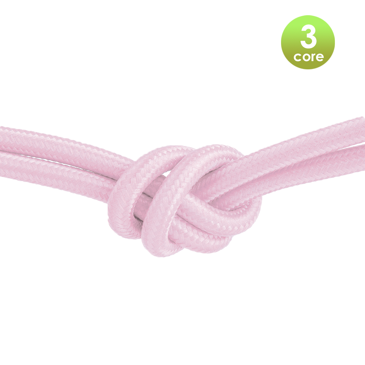 Tangla lighting - TLCB01001RD - 3c - Fabric cable 3 core - in cameo pink